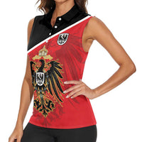 German Empire 1871-1918 Women Sleeveless Polo Shirt Flag Color Inspiration - Wonder Print Shop