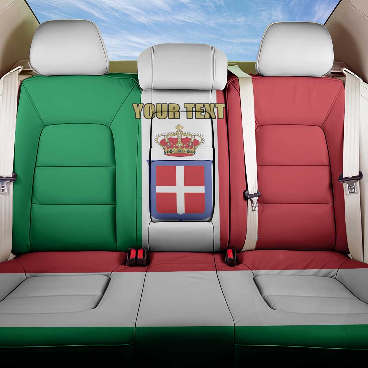 Personalized Italian Empire 1882-1960 Back Car Seat Cover Flag Color Inspiration - Wonder Print Shop