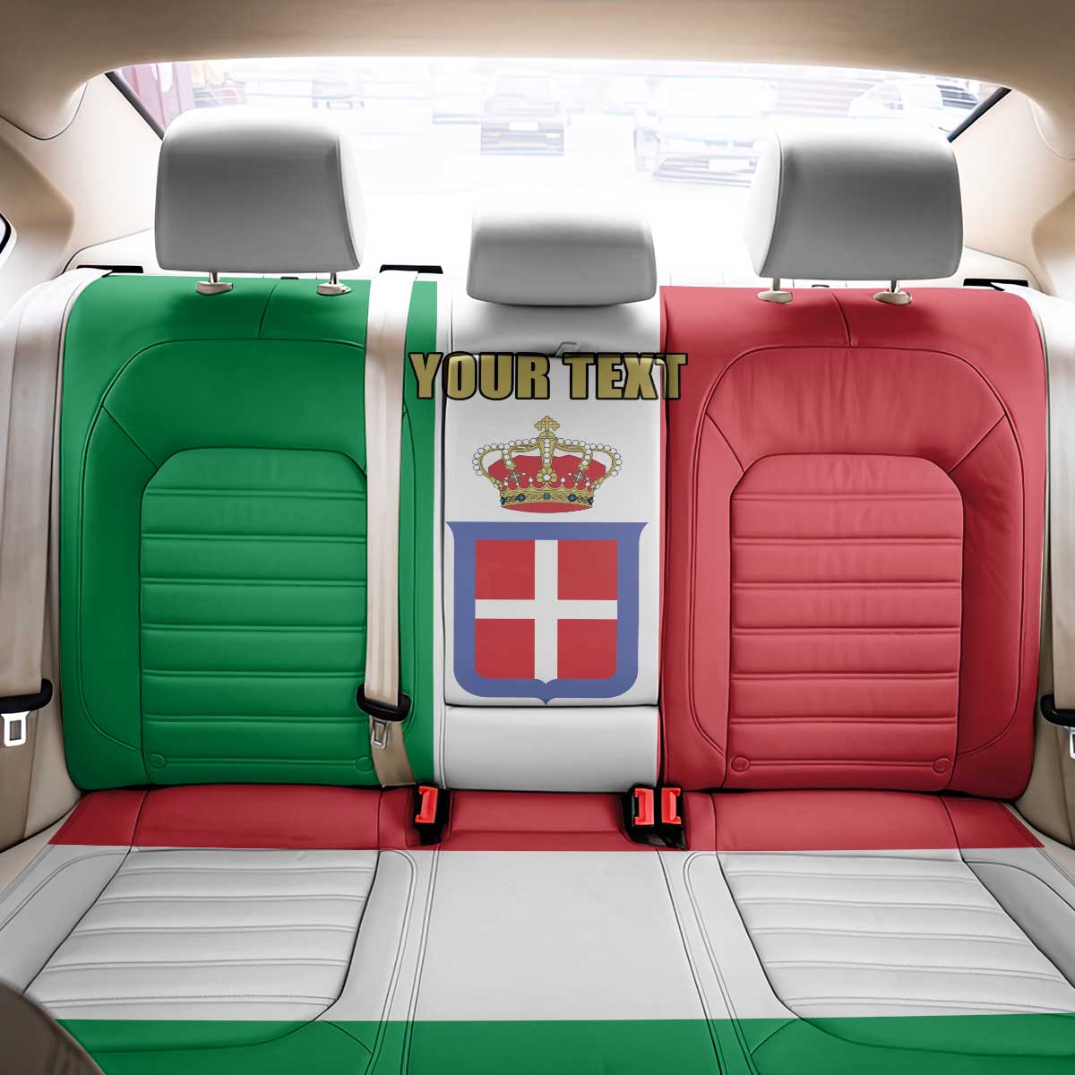 Personalized Italian Empire 1882-1960 Back Car Seat Cover Flag Color Inspiration - Wonder Print Shop