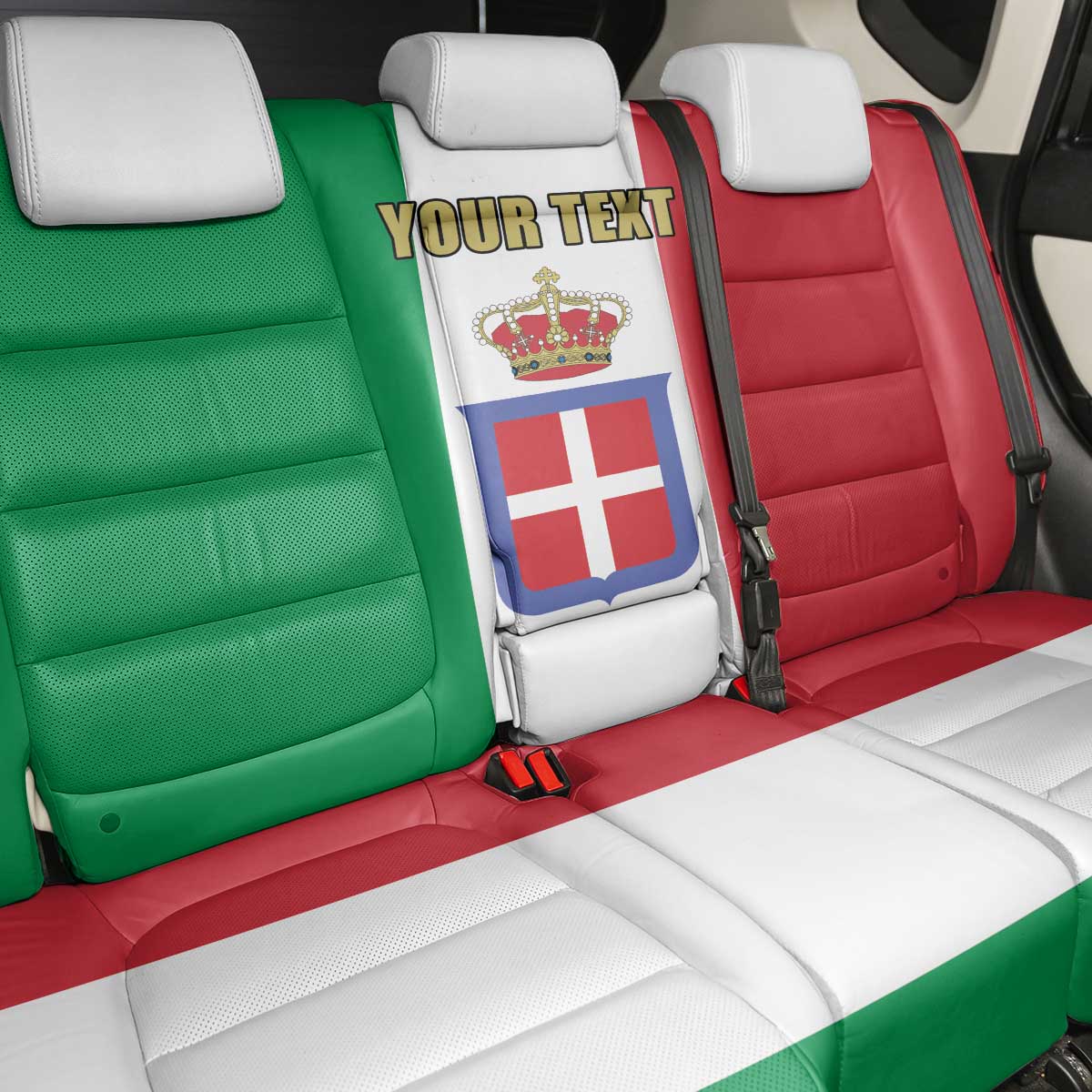 Personalized Italian Empire 1882-1960 Back Car Seat Cover Flag Color Inspiration - Wonder Print Shop