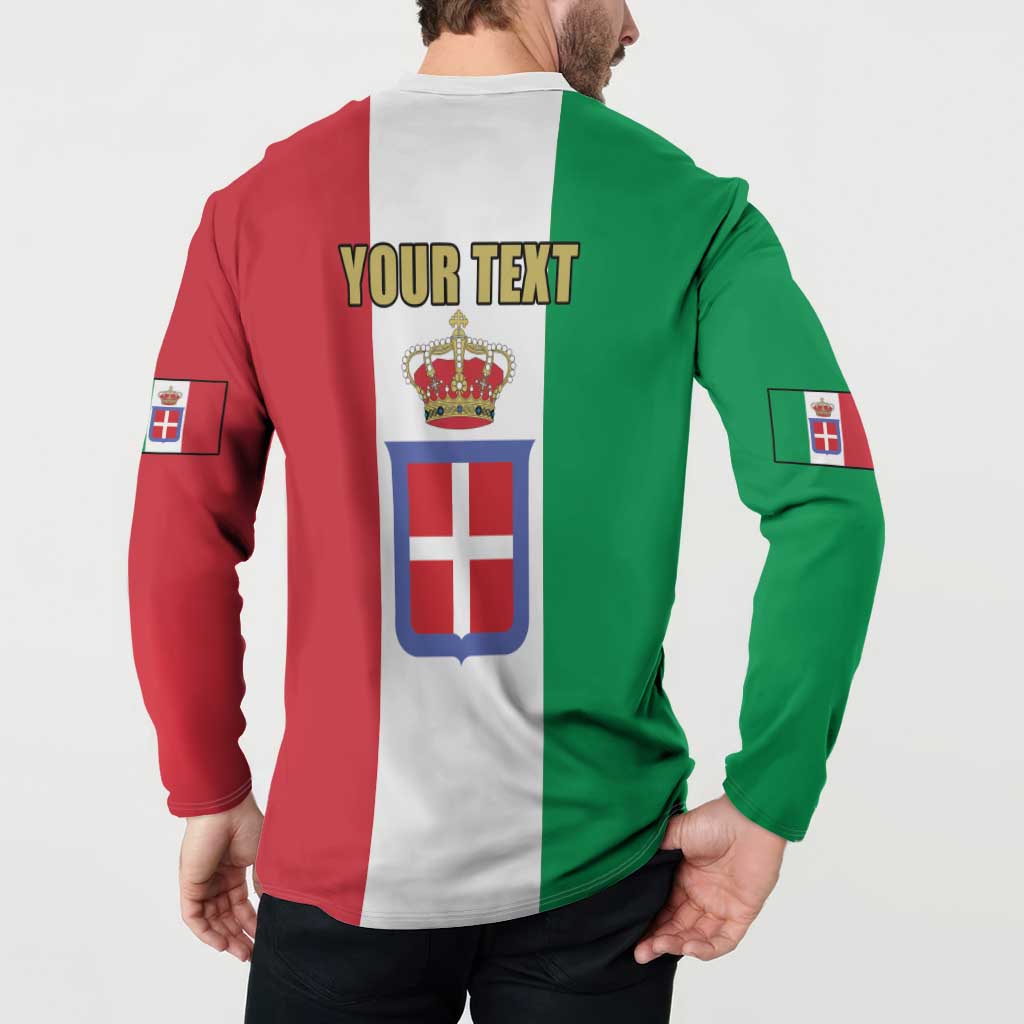 Personalized Italian Empire 1882-1960 Button Sweatshirt Flag Color Inspiration - Wonder Print Shop
