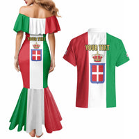 Personalized Italian Empire 1882-1960 Couples Matching Mermaid Dress and Hawaiian Shirt Flag Color Inspiration - Wonder Print Shop