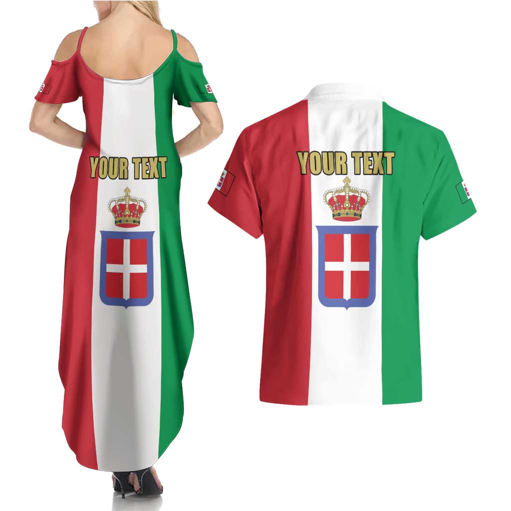 Personalized Italian Empire 1882-1960 Couples Matching Summer Maxi Dress and Hawaiian Shirt Flag Color Inspiration - Wonder Print Shop