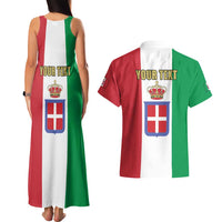 Personalized Italian Empire 1882-1960 Couples Matching Tank Maxi Dress and Hawaiian Shirt Flag Color Inspiration - Wonder Print Shop