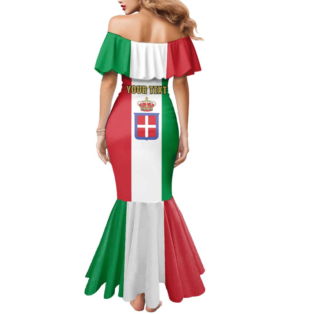 Personalized Italian Empire 1882-1960 Family Matching Mermaid Dress and Hawaiian Shirt Flag Color Inspiration - Wonder Print Shop