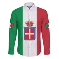 Personalized Italian Empire 1882-1960 Family Matching Off The Shoulder Long Sleeve Dress and Hawaiian Shirt Flag Color Inspiration - Wonder Print Shop