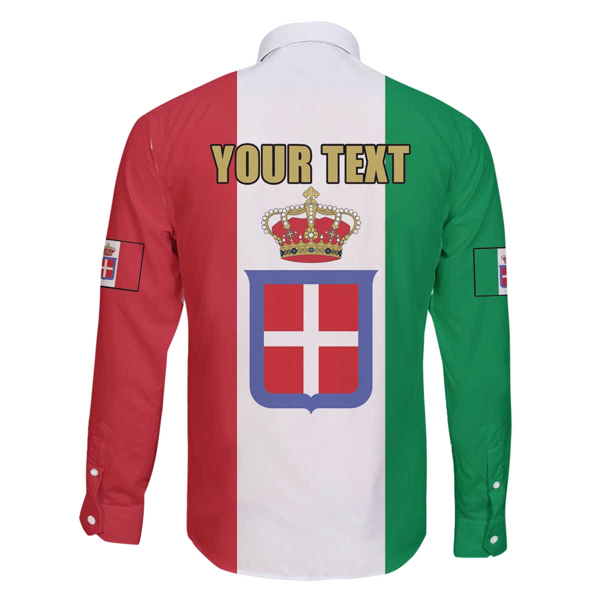 Personalized Italian Empire 1882-1960 Family Matching Off The Shoulder Long Sleeve Dress and Hawaiian Shirt Flag Color Inspiration - Wonder Print Shop