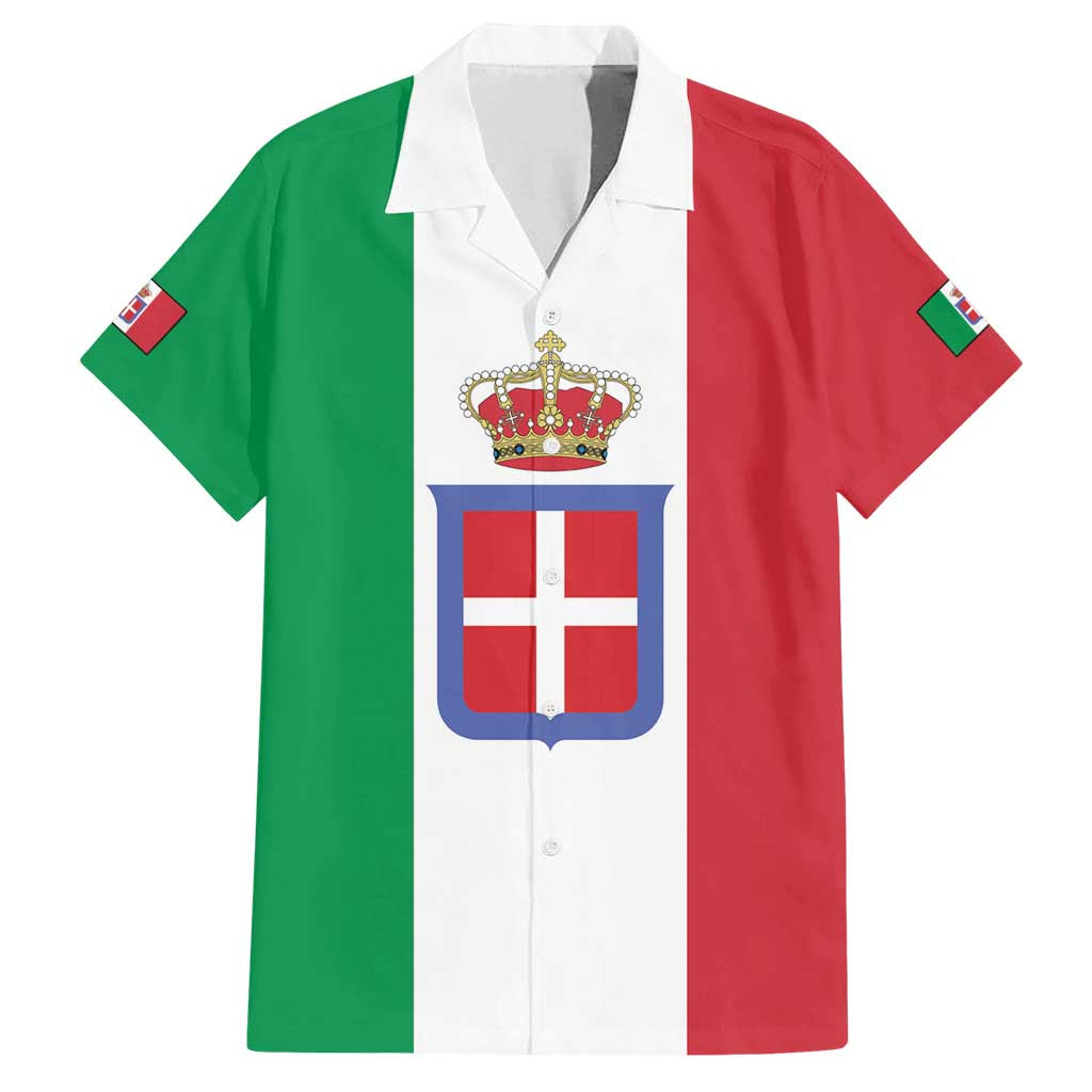 Personalized Italian Empire 1882-1960 Family Matching Off Shoulder Short Dress and Hawaiian Shirt Flag Color Inspiration - Wonder Print Shop