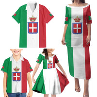 Personalized Italian Empire 1882-1960 Family Matching Puletasi and Hawaiian Shirt Flag Color Inspiration - Wonder Print Shop