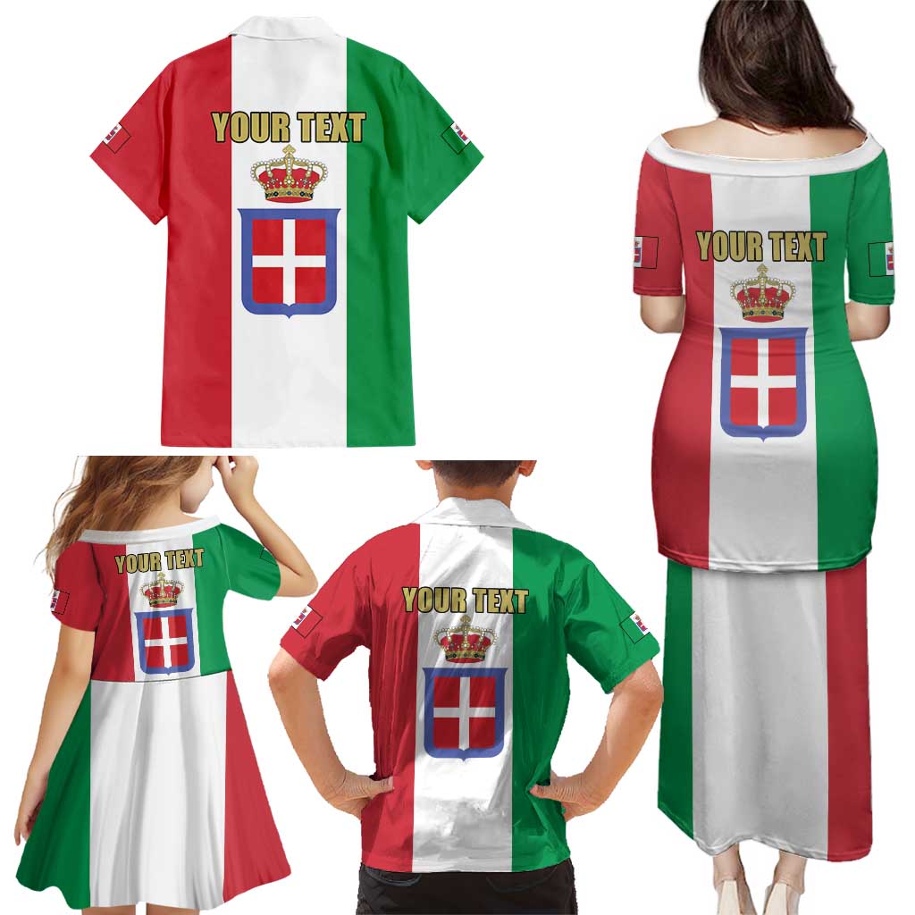 Personalized Italian Empire 1882-1960 Family Matching Puletasi and Hawaiian Shirt Flag Color Inspiration - Wonder Print Shop