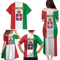 Personalized Italian Empire 1882-1960 Family Matching Puletasi and Hawaiian Shirt Flag Color Inspiration - Wonder Print Shop