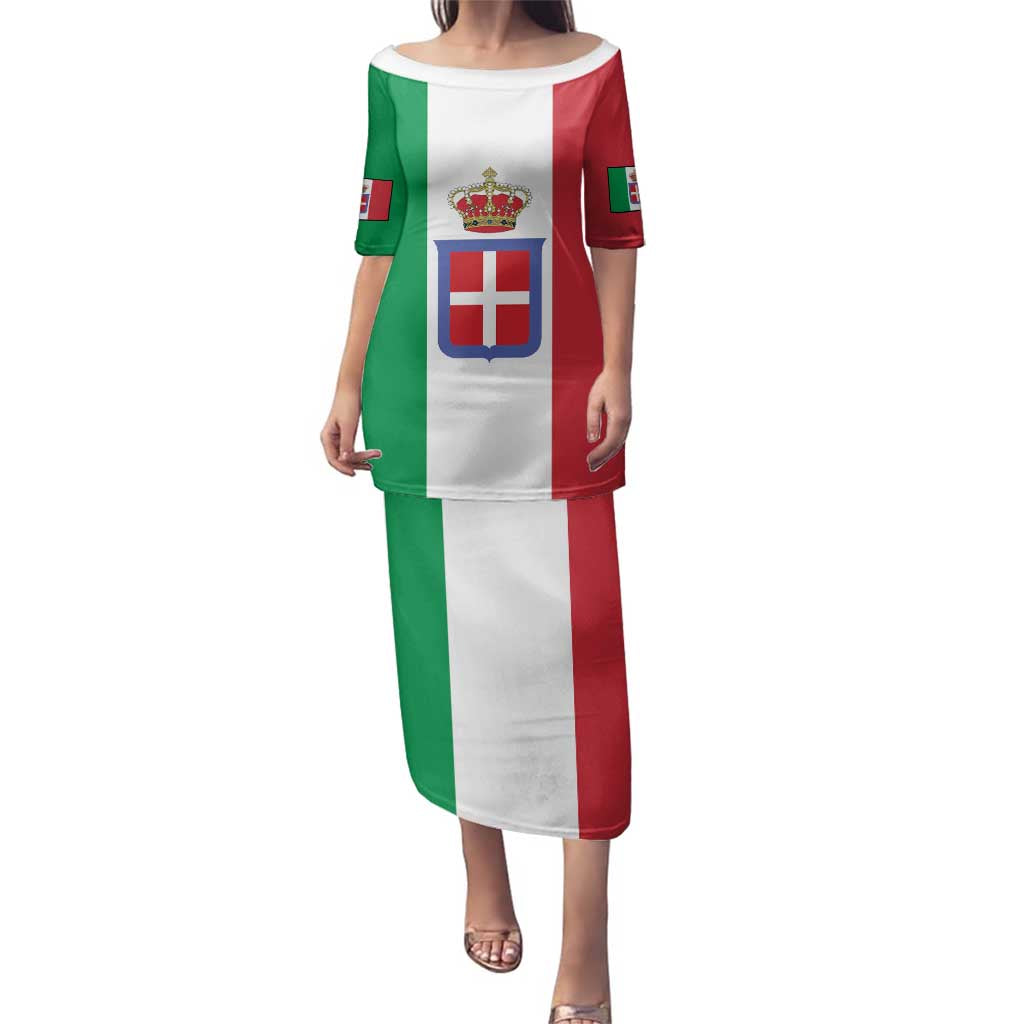 Personalized Italian Empire 1882-1960 Family Matching Puletasi and Hawaiian Shirt Flag Color Inspiration - Wonder Print Shop