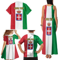 Personalized Italian Empire 1882-1960 Family Matching Tank Maxi Dress and Hawaiian Shirt Flag Color Inspiration - Wonder Print Shop