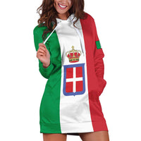 Personalized Italian Empire 1882-1960 Hoodie Dress Flag Color Inspiration - Wonder Print Shop