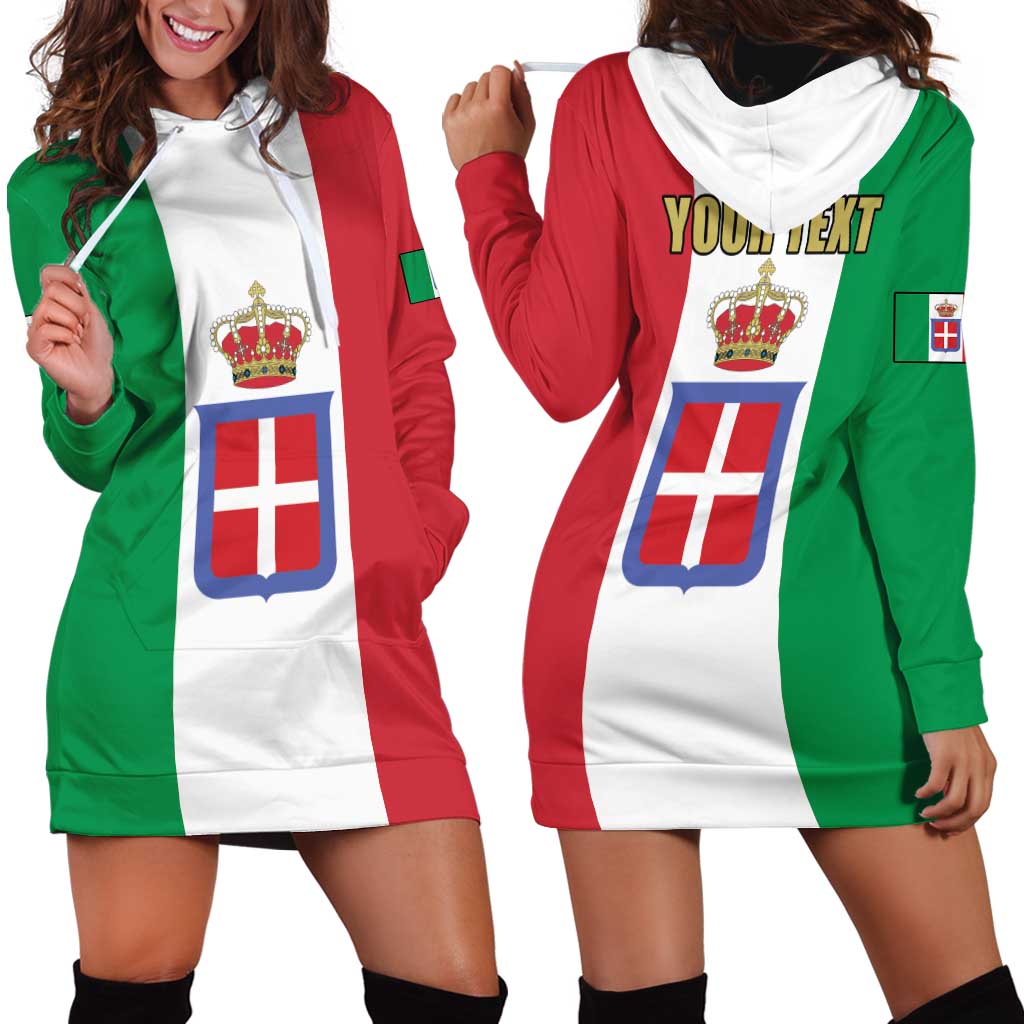 Personalized Italian Empire 1882-1960 Hoodie Dress Flag Color Inspiration - Wonder Print Shop