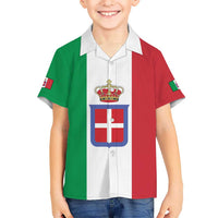 Personalized Italian Empire 1882-1960 Kid Hawaiian Shirt Flag Color Inspiration - Wonder Print Shop