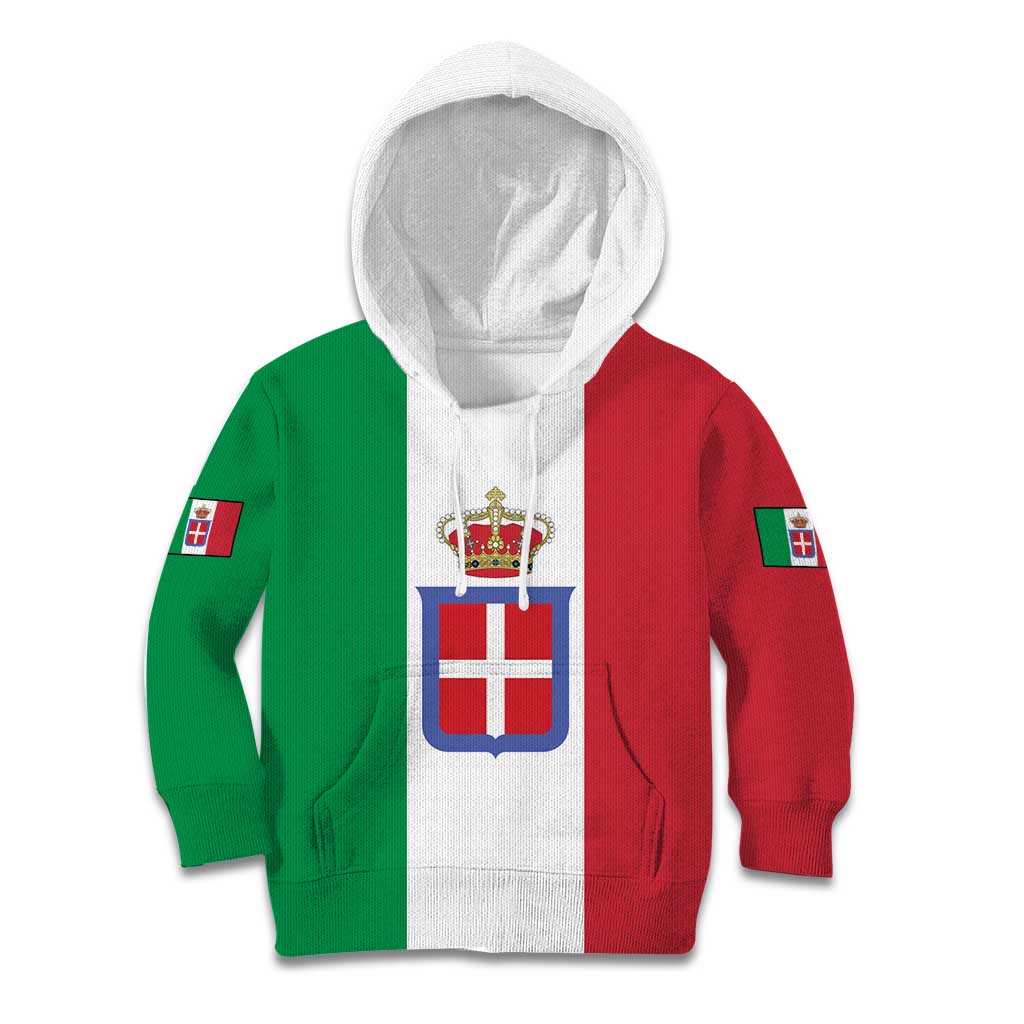 Personalized Italian Empire 1882-1960 Kid Hoodie Flag Color Inspiration - Wonder Print Shop