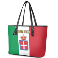 Personalized Italian Empire 1882-1960 Leather Tote Bag Flag Color Inspiration - Wonder Print Shop