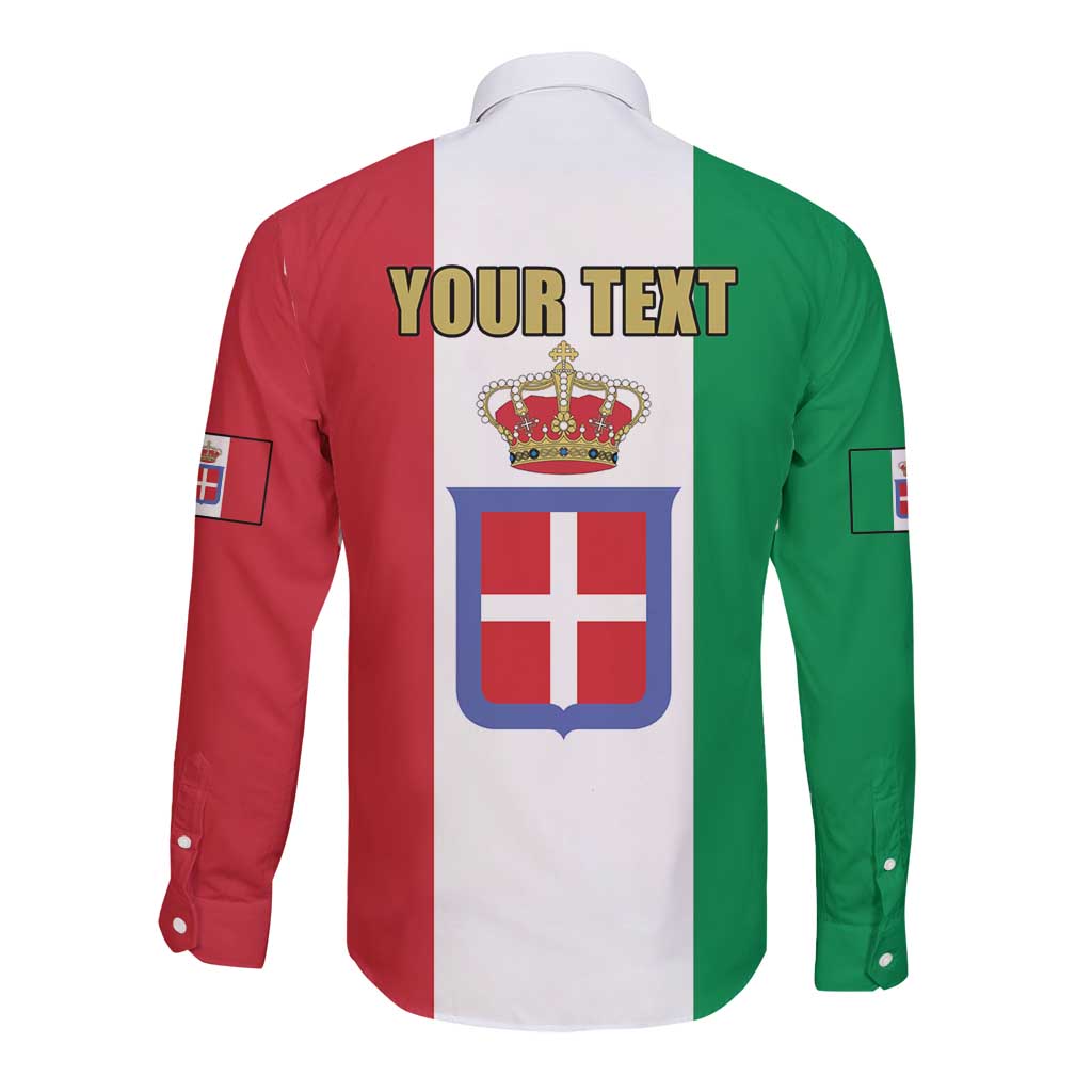 Personalized Italian Empire 1882-1960 Long Sleeve Button Shirt Flag Color Inspiration - Wonder Print Shop