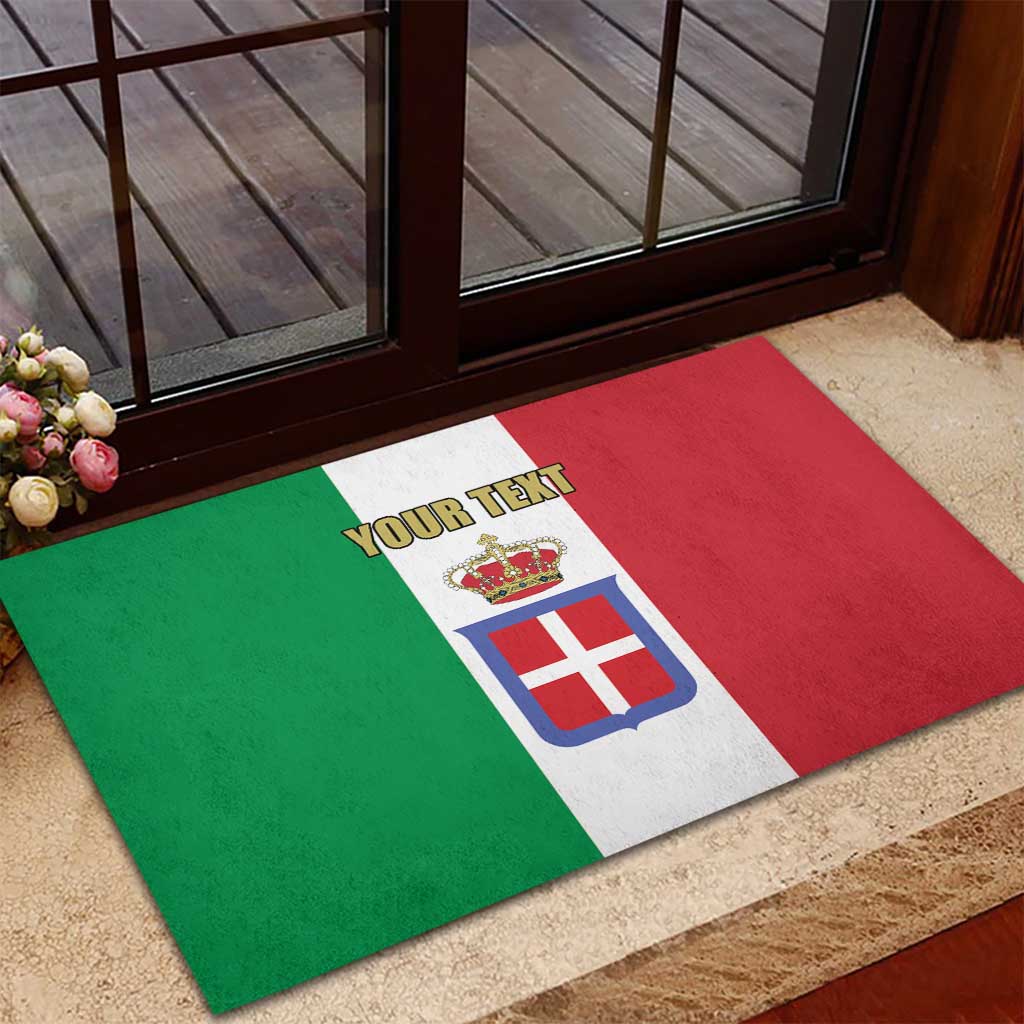 Personalized Italian Empire 1882-1960 Rubber Doormat Flag Color Inspiration - Wonder Print Shop