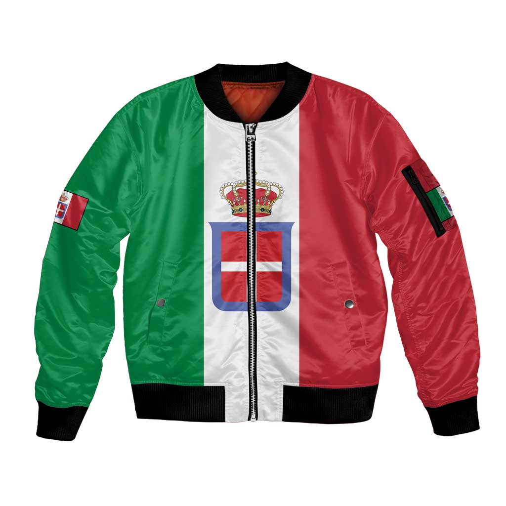 Personalized Italian Empire 1882-1960 Sleeve Zip Bomber Jacket Flag Color Inspiration - Wonder Print Shop