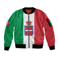 Personalized Italian Empire 1882-1960 Sleeve Zip Bomber Jacket Flag Color Inspiration - Wonder Print Shop