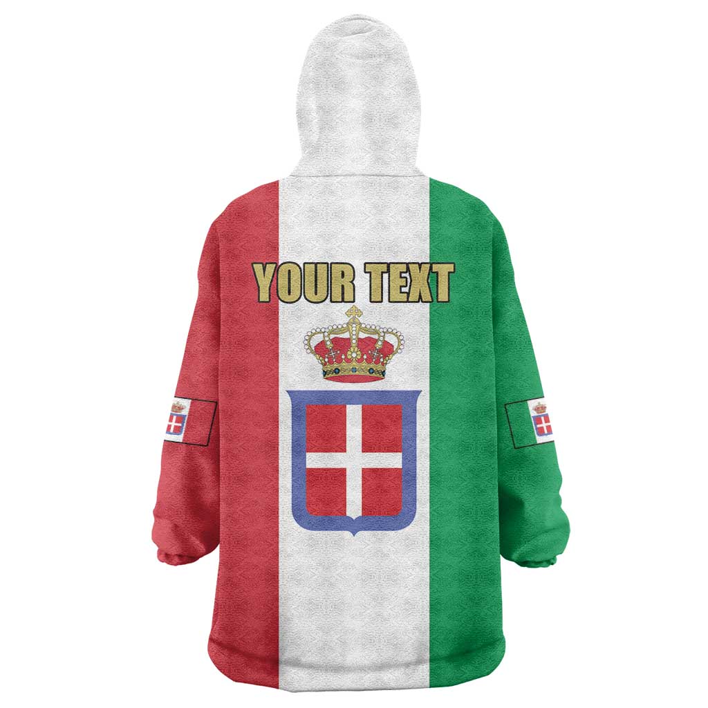 Personalized Italian Empire 1882-1960 Wearable Blanket Hoodie Flag Color Inspiration - Wonder Print Shop
