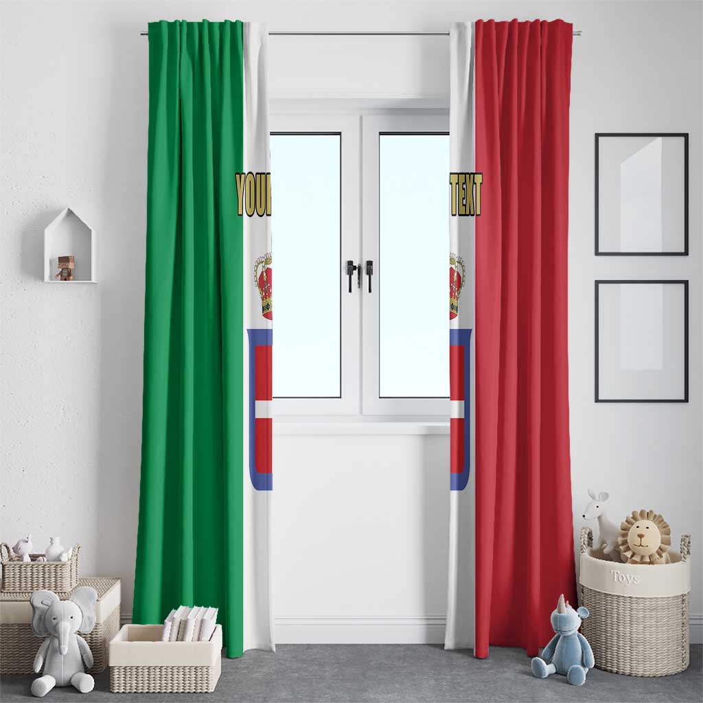 Personalized Italian Empire 1882-1960 Window Curtain Flag Color Inspiration - Wonder Print Shop