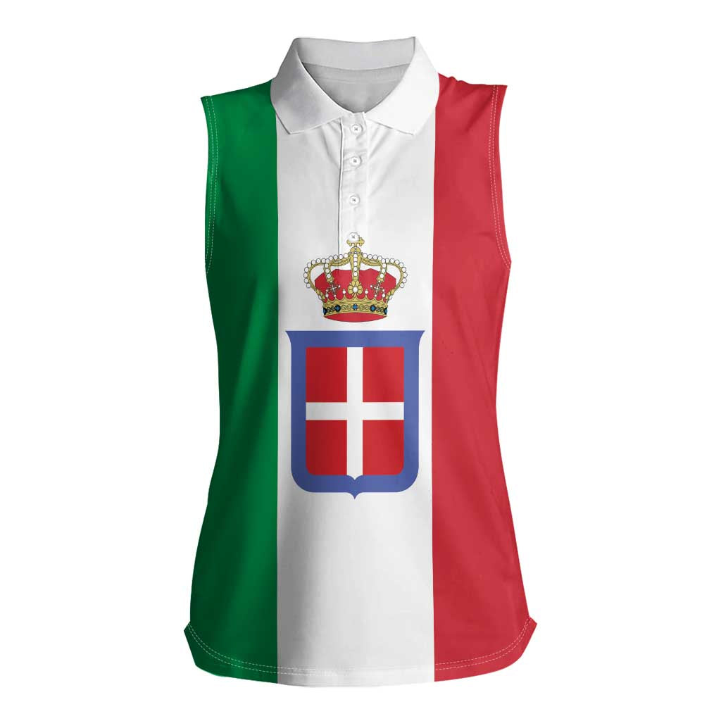 Personalized Italian Empire 1882-1960 Women Sleeveless Polo Shirt Flag Color Inspiration - Wonder Print Shop