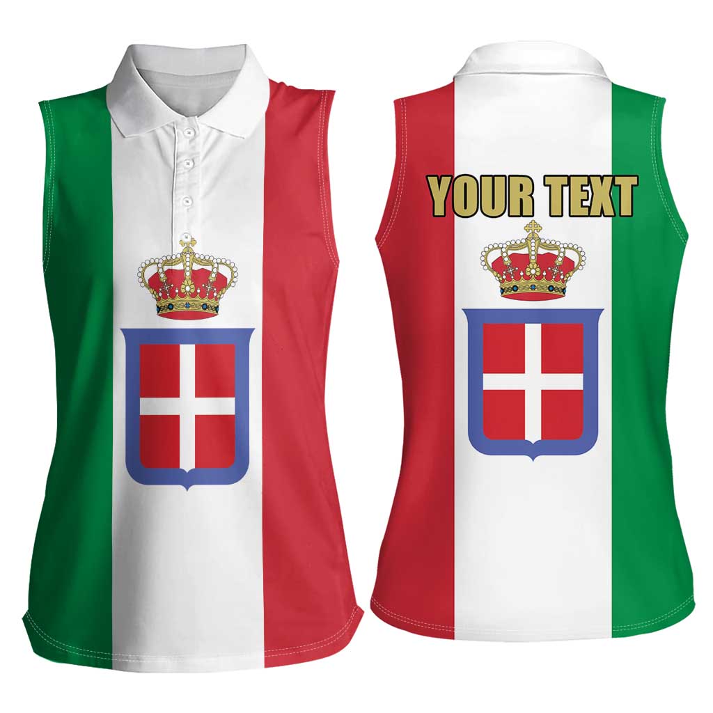 Personalized Italian Empire 1882-1960 Women Sleeveless Polo Shirt Flag Color Inspiration - Wonder Print Shop