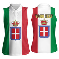 Personalized Italian Empire 1882-1960 Women Sleeveless Polo Shirt Flag Color Inspiration - Wonder Print Shop