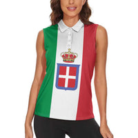 Personalized Italian Empire 1882-1960 Women Sleeveless Polo Shirt Flag Color Inspiration - Wonder Print Shop