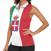 Personalized Italian Empire 1882-1960 Women Sleeveless Polo Shirt Flag Color Inspiration - Wonder Print Shop