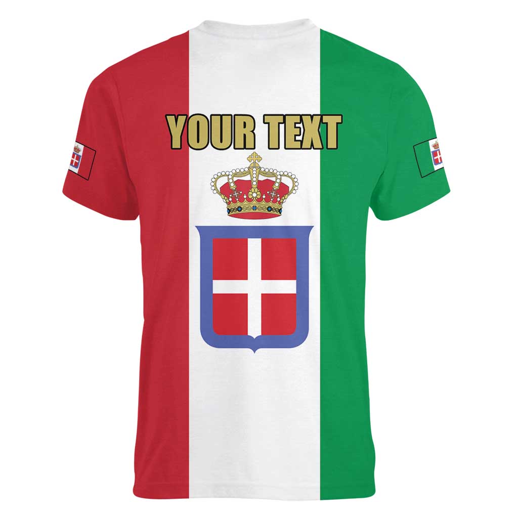Personalized Italian Empire 1882-1960 Women V-Neck T-Shirt Flag Color Inspiration - Wonder Print Shop