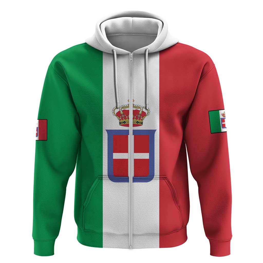 Personalized Italian Empire 1882-1960 Zip Hoodie Flag Color Inspiration - Wonder Print Shop