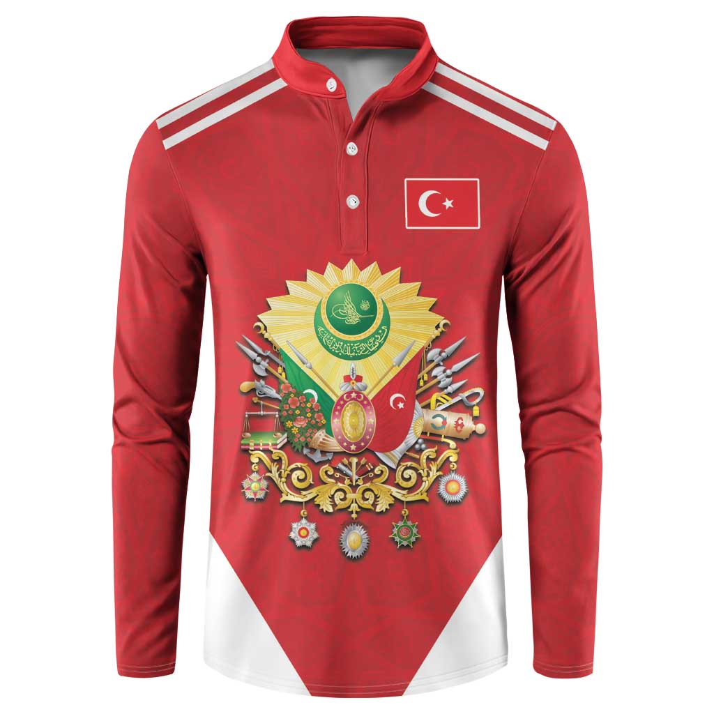 Personalized Ottoman Empire 1299-1922 Button Sweatshirt Flag Color Inspiration - Wonder Print Shop