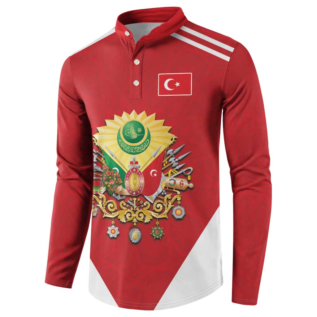 Personalized Ottoman Empire 1299-1922 Button Sweatshirt Flag Color Inspiration - Wonder Print Shop