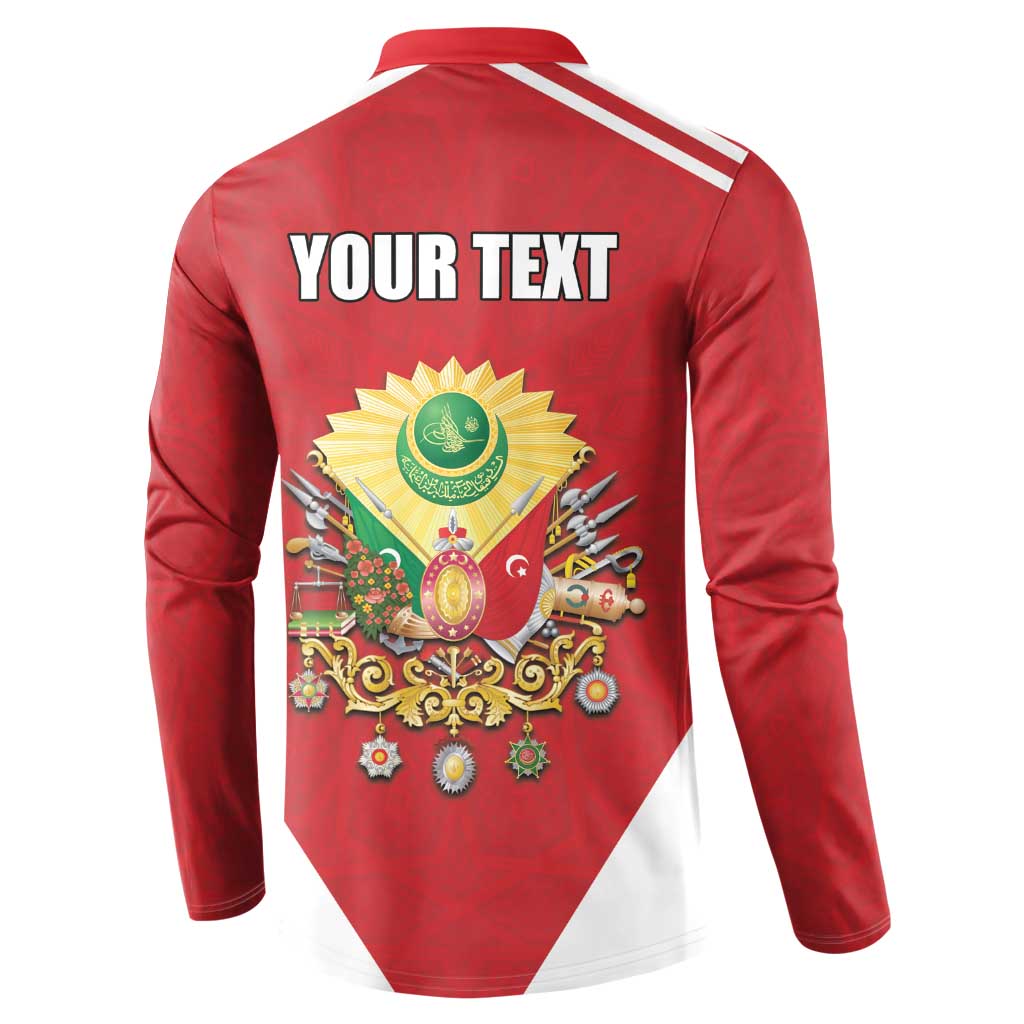 Personalized Ottoman Empire 1299-1922 Button Sweatshirt Flag Color Inspiration - Wonder Print Shop