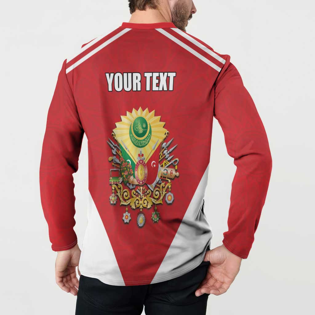 Personalized Ottoman Empire 1299-1922 Button Sweatshirt Flag Color Inspiration - Wonder Print Shop