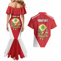 Personalized Ottoman Empire 1299-1922 Couples Matching Mermaid Dress and Hawaiian Shirt Flag Color Inspiration - Wonder Print Shop