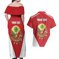 Personalized Ottoman Empire 1299-1922 Couples Matching Off Shoulder Maxi Dress and Hawaiian Shirt Flag Color Inspiration - Wonder Print Shop