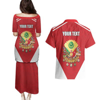 Personalized Ottoman Empire 1299-1922 Couples Matching Puletasi and Hawaiian Shirt Flag Color Inspiration - Wonder Print Shop
