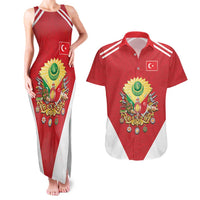 Personalized Ottoman Empire 1299-1922 Couples Matching Tank Maxi Dress and Hawaiian Shirt Flag Color Inspiration - Wonder Print Shop