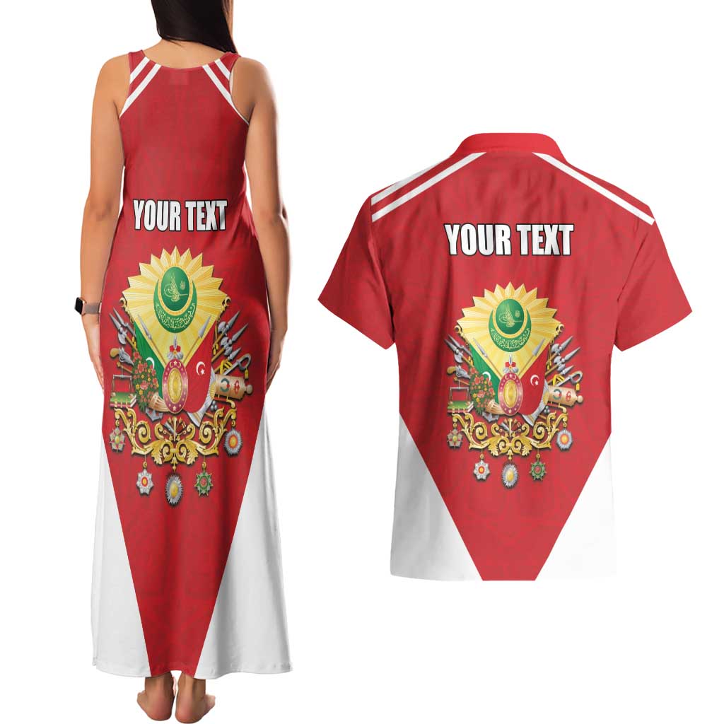 Personalized Ottoman Empire 1299-1922 Couples Matching Tank Maxi Dress and Hawaiian Shirt Flag Color Inspiration - Wonder Print Shop