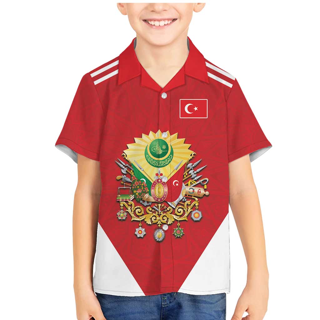 Personalized Ottoman Empire 1299-1922 Family Matching Mermaid Dress and Hawaiian Shirt Flag Color Inspiration - Wonder Print Shop