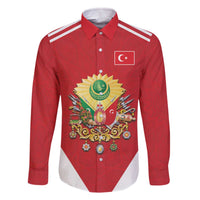 Personalized Ottoman Empire 1299-1922 Family Matching Off The Shoulder Long Sleeve Dress and Hawaiian Shirt Flag Color Inspiration - Wonder Print Shop