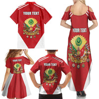 Personalized Ottoman Empire 1299-1922 Family Matching Summer Maxi Dress and Hawaiian Shirt Flag Color Inspiration - Wonder Print Shop