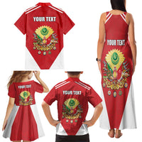 Personalized Ottoman Empire 1299-1922 Family Matching Tank Maxi Dress and Hawaiian Shirt Flag Color Inspiration - Wonder Print Shop