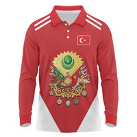 Personalized Ottoman Empire 1299-1922 Long Sleeve Polo Shirt Flag Color Inspiration - Wonder Print Shop