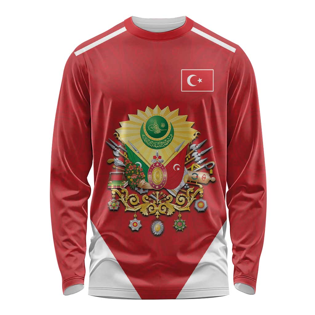 Personalized Ottoman Empire 1299-1922 Long Sleeve Shirt Flag Color Inspiration - Wonder Print Shop